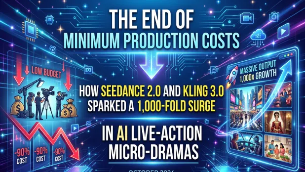 The End of Minimum Production Costs: How Seedance 2.0 and Kling 3.0 Sparked a 1,000-Fold Surge in AI Live-Action Micro-Dramas