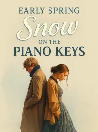 Early spring snow on the piano keys