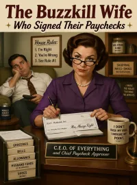 The Buzzkill Wife Who Signed Their Paychecks